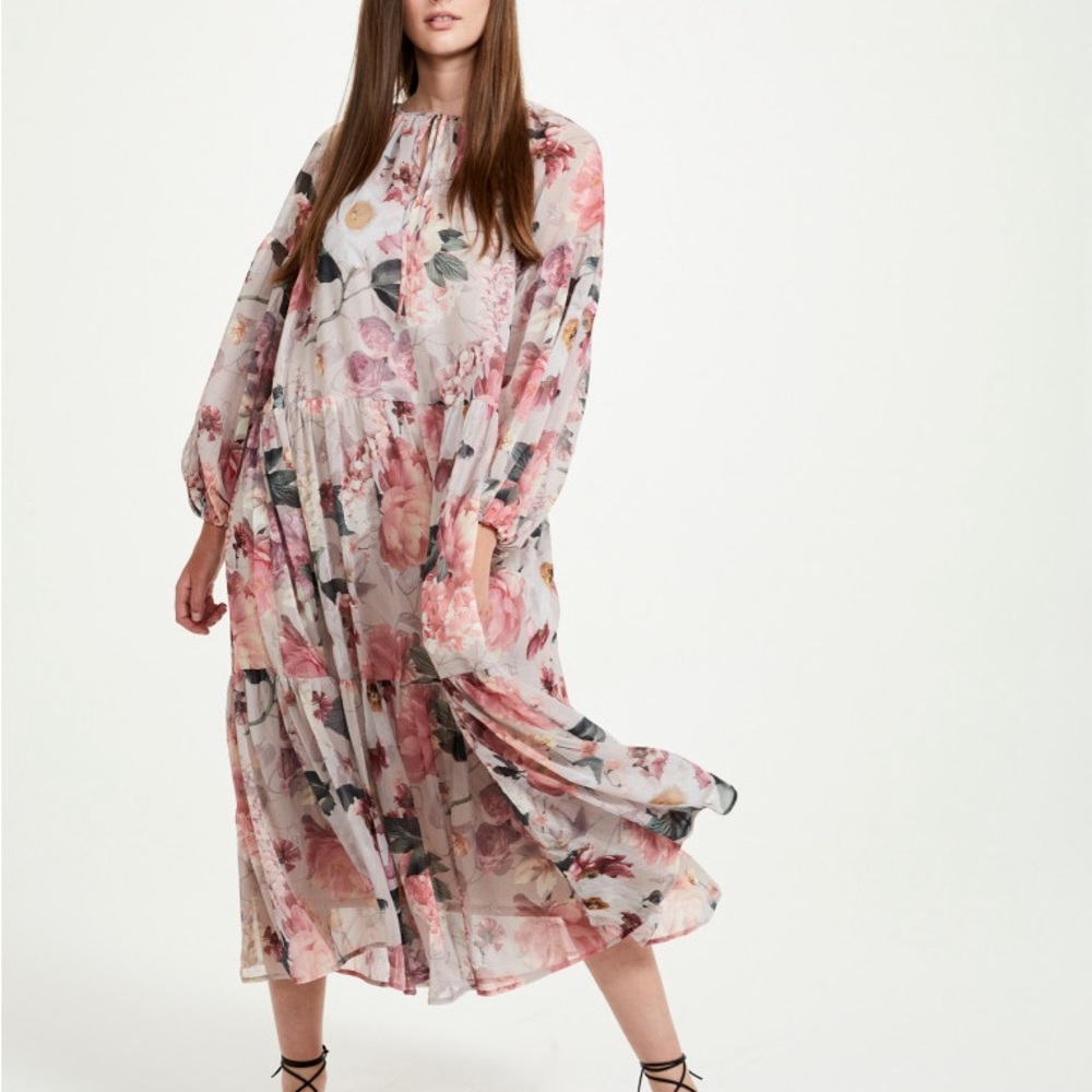 H&M Floral Maxi Dress Pink